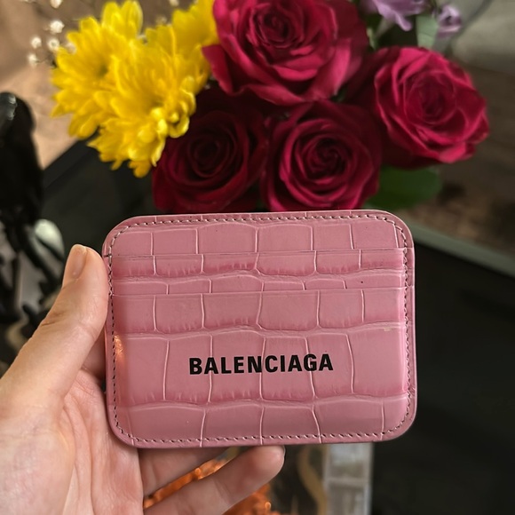 Light Pink Balenciaga Cardholder - Picture 1 of 5